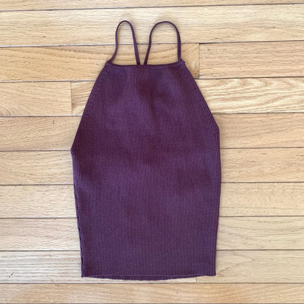 Zara Brown Crisscross Halter Size S